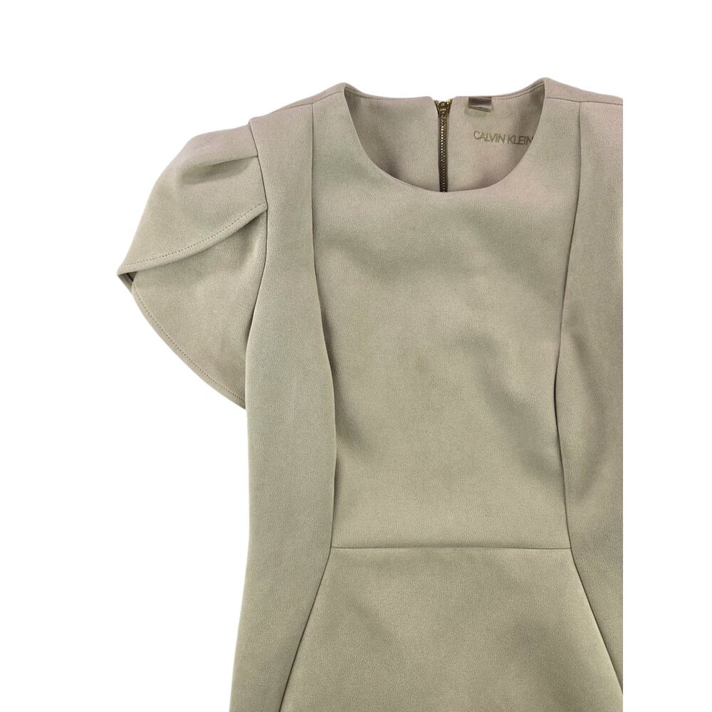 Calvin Klein | Cream, Faux Suede Dress | Size 4 - Picture 2 of 4